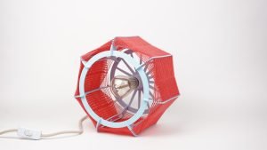 Lampe de table // Bleu et corail – Image 8