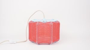 Lampe de table // Bleu et corail – Image 2