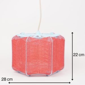Lampe de table // Bleu et corail – Image 10