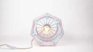 Lampe de table // Bleu et lila – Image 3
